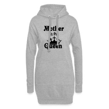 La mère est le cadeau de la reine - Sweat-shirt à capuche long Femme - gris chiné - Devant
