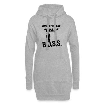 Frau Spruch Geschenk - Hoodie-Kleid - Grau meliert - Vorne