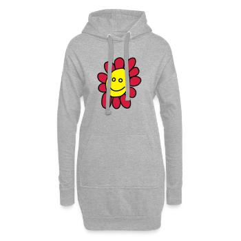 Ich bin eine Blume - Hoodie-Kleid - Grau meliert - Vorne