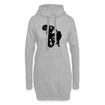 Stunt Roller - Hoodie-Kleid - Grau meliert - Vorne