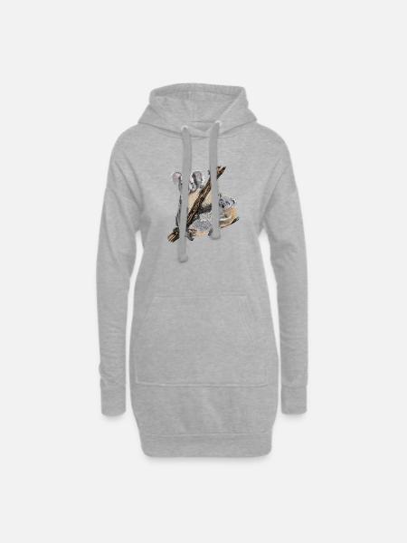 Koala - Hoodie-Kleid - Grau meliert