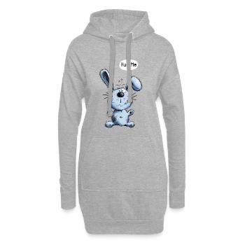 Hug Me Bunny - Sweat-shirt à capuche long Femme - gris chiné - Devant