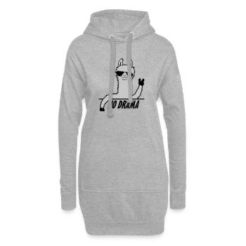 No Drama Lama - Hoodie-Kleid - Grau meliert - Vorne