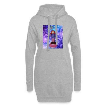 Glitzerstern Figurensommer - Hoodie-Kleid - Grau meliert - Vorne