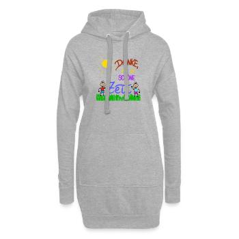 Danke für die schöne Zeit - Hoodie-Kleid - Grau meliert - Vorne