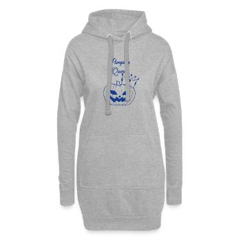 Reine de la citrouille - Sweat-shirt à capuche long Femme - gris chiné - Devant