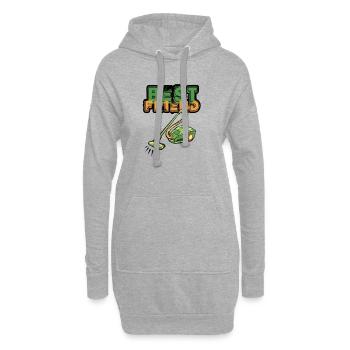 Staubsauger Best Friend - Hoodie-Kleid - Grau meliert - Vorne