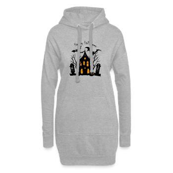 Halloween - Hoodie-Kleid - Grau meliert - Vorne