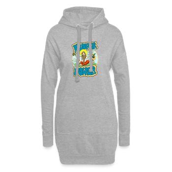 Le pouvoir des fleurs - Sweat-shirt à capuche long Femme - gris chiné - Devant