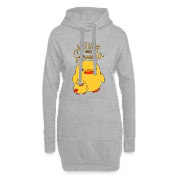 Enten Geschwister Endlich ENTlich Große Schwester - Hoodie-Kleid - Grau meliert - Vorne