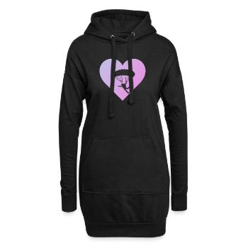Skydive Luft - Hoodie-Kleid - Schwarz - Vorne