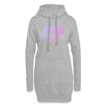 Autocross Rennwagen Flitzer - Hoodie-Kleid - Grau meliert - Vorne