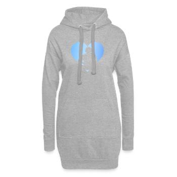 DJ Disc Jockey Trance - Sweat-shirt à capuche long Femme - gris chiné - Devant