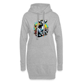 Lemur - Hoodie Dress - heather grey - Front