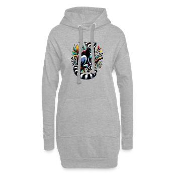 Maki - Sweat-shirt à capuche long Femme - gris chiné - Devant