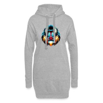 Mandrill-Affe - Hoodie-Kleid - Grau meliert - Vorne