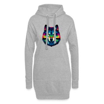 Wolf - Hoodie-Kleid - Grau meliert - Vorne