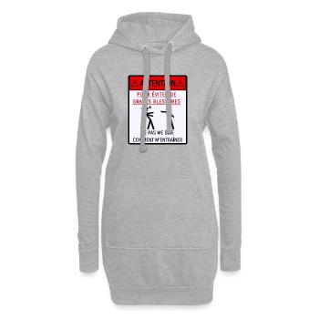 Ne pas me dire comment m'entraîner - Sweat-shirt à capuche long Femme - gris chiné - Devant
