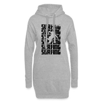 Surfing - Hoodie-Kleid - Grau meliert - Vorne