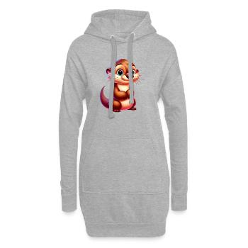 Otter - Hoodie-Kleid - Grau meliert - Vorne
