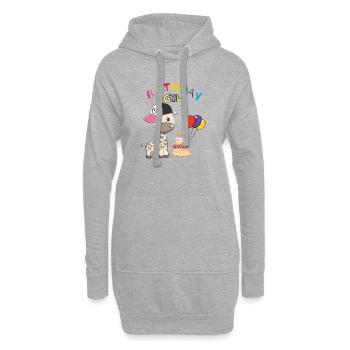 Birthday Girl - Hoodie-Kleid - Grau meliert - Vorne