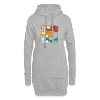 Solo Kite Surfer Silhouette Design - Hoodie-Kleid - Grau meliert - Vorne