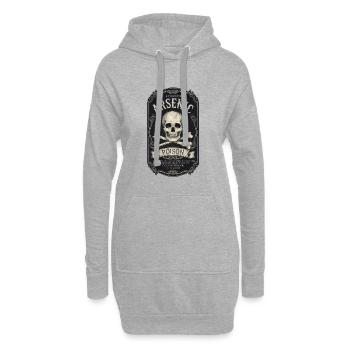Chemise Retro Label 1 / Bouteille de poison - Sweat-shirt à capuche long Femme - gris chiné - Devant