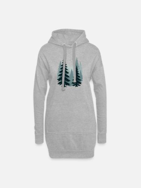 Misty Pines - Hoodie Dress - heather grey