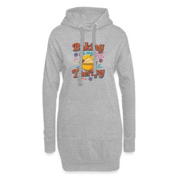 Thérapie de pâtisserie : conception inspirante - Sweat-shirt à capuche long Femme - gris chiné - Devant