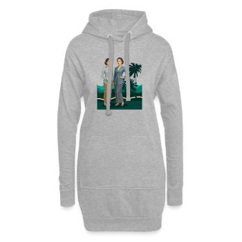 Orientalische Schönheit der Sundanesischen Kebaya, Indonesien - Hoodie-Kleid - Grau meliert - Vorne