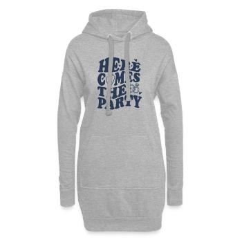Here Comes the Party – Hochzeit - Hoodie-Kleid - Grau meliert - Vorne