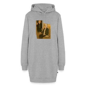 Mamie Karin - Sweat-shirt à capuche long Femme - gris chiné - Devant