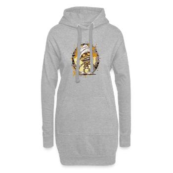 Mumie im Splatter-Look - Hoodie-Kleid - Grau meliert - Vorne
