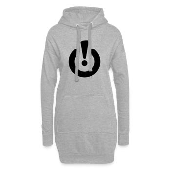 Standby Symbol – TV Strom Aus An Energiesparen - Hoodie-Kleid - Grau meliert - Vorne