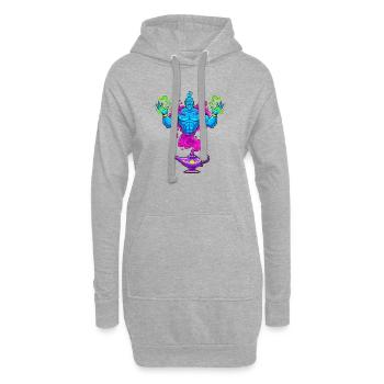 Fantôme de la lampe - Sweat-shirt à capuche long Femme - gris chiné - Devant