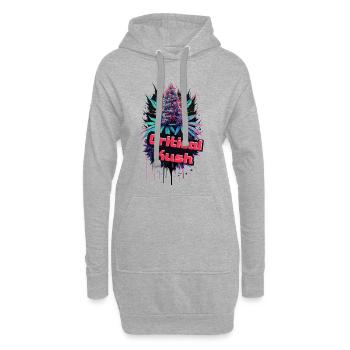 Critical Kush - Sweat-shirt à capuche long Femme - gris chiné - Devant