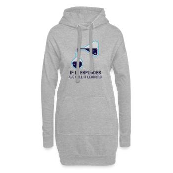 If it explodes we call it learning chemistry tutor - Hoodie Dress - heather grey - Front
