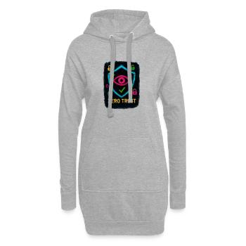 Cybersicherheit: Zero Trust - Hoodie-Kleid - Grau meliert - Vorne