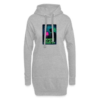Connected Teleworker H24 Design Neon Cyber - Hoodie-Kleid - Grau meliert - Vorne