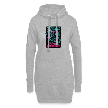 Télétravail - télétravailleur - Full Remote - Sweat-shirt à capuche long Femme - gris chiné - Devant