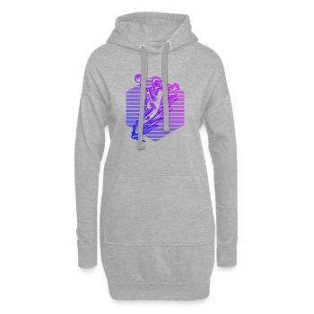 Clear handball message for men - Hoodie Dress - heather grey - Front