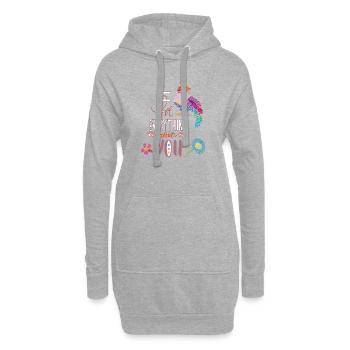 J’aime tout chez toi - Sweat-shirt à capuche long Femme - gris chiné - Devant