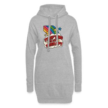 Autocollant arc-en-ciel pour la thérapie d’occasion - Sweat-shirt à capuche long Femme - gris chiné - Devant