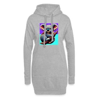 Koala - Hoodie-Kleid - Grau meliert - Vorne