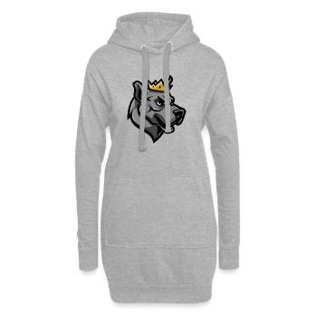 Couronne de chien Kangal - Sweat-shirt à capuche long Femme - gris chiné - Devant