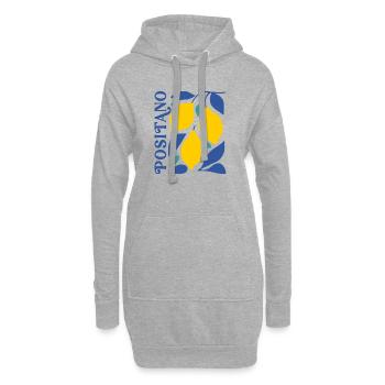 Italien Zitronen Positano Amalfi Küste Sommer - Hoodie-Kleid - Grau meliert - Vorne