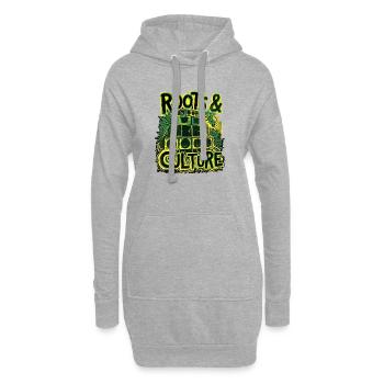 Roots Culture Dub Reggae - Hoodie-Kleid - Grau meliert - Vorne