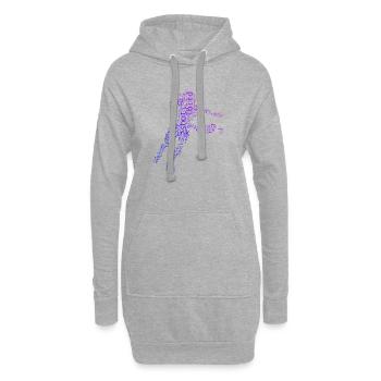 Pickleball scene Design für Pickleball Athlet Fans - Hoodie-Kleid - Grau meliert - Vorne