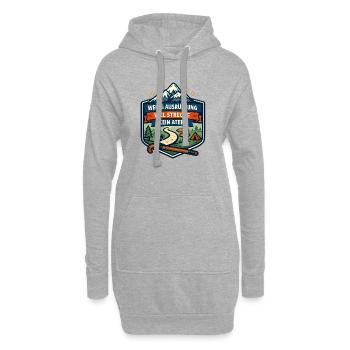 Wenig Ausrüstung Viel Strecke - Hoodie-Kleid - Grau meliert - Vorne