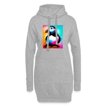 Papageitaucher - Hoodie-Kleid - Grau meliert - Vorne